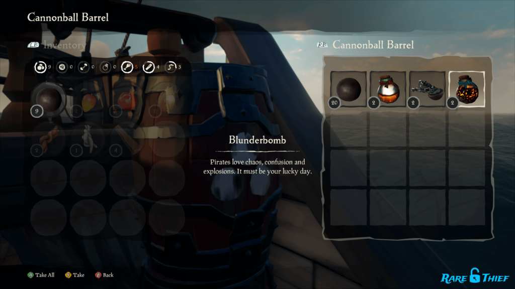 Blunderbomb in Cannonball Barrel