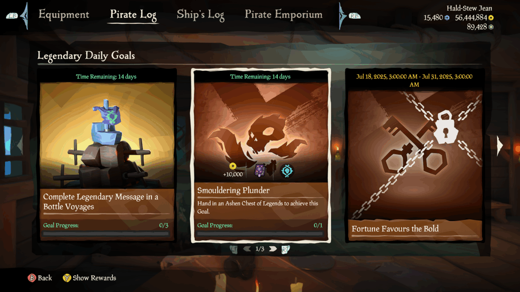 Legendary Daily Goals