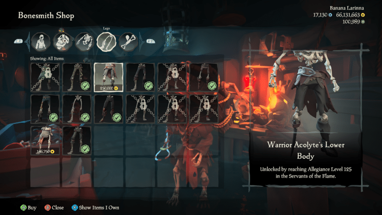 Warrior Acolyte's Lower Body