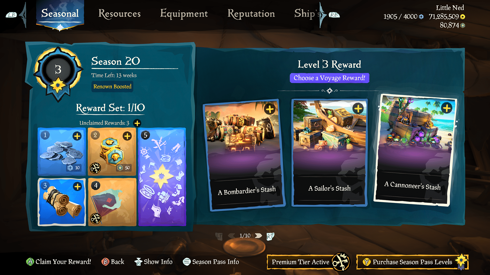 A Cannoneer's Stash Voyage Reward