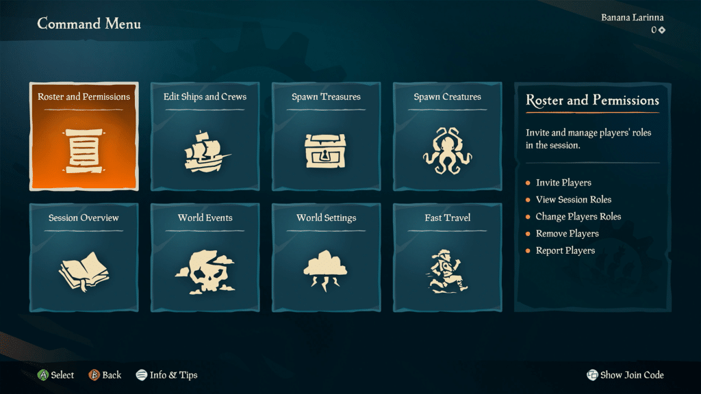 Command Menu