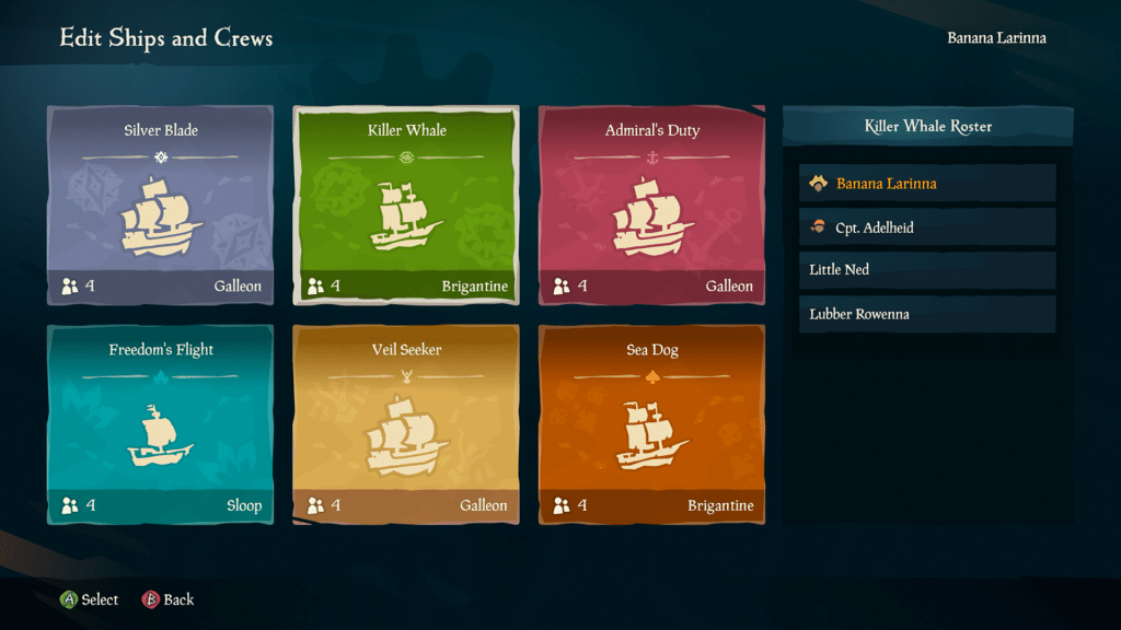 Edit Ships and Crews