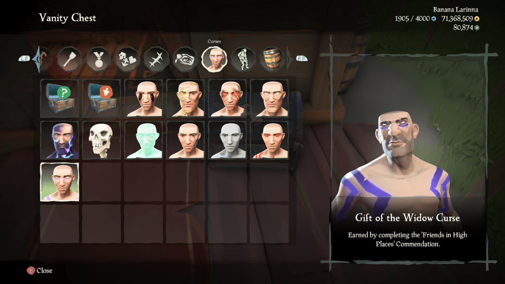 Gift of the Widow Curse