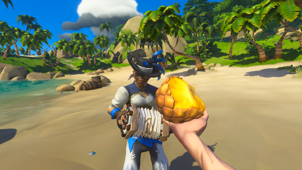 Half-eaten pineapple